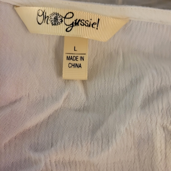 Oh Gussie! Women's White Cardigan Size Large - Picture 4 of 6